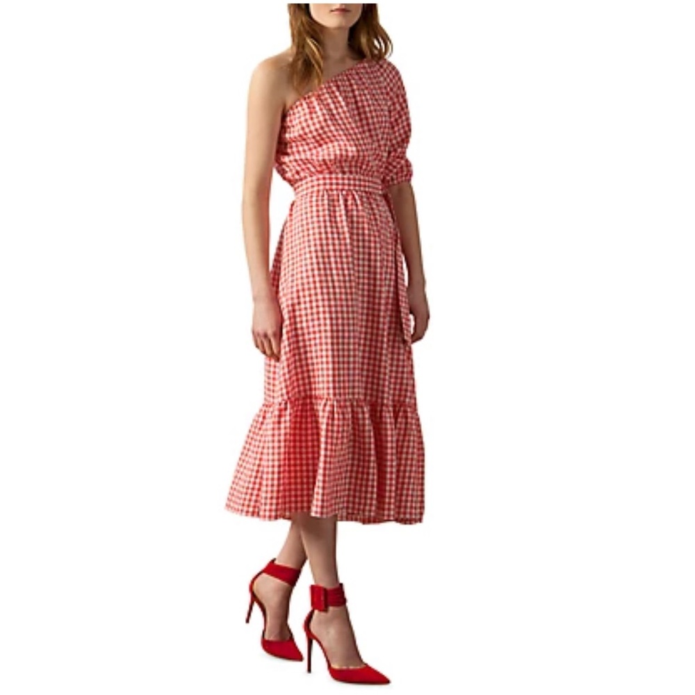 Donna Morgan | Short Sleeve Plaid Linen Midi Shirt Dress - Picture 2 of 10